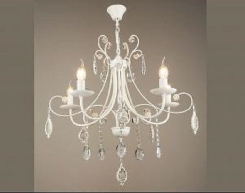 Люстра потолочная пятирожковая Мелодия Света E27 Белая картинка 